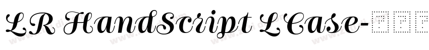 LR HandScript LCase字体转换